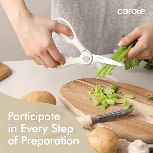 CAROTE 22pcs Silicone Cooking Utensils Set, 446°F Heat Resistant Kitchen Utensils Gadgets Set, Spatula, Turner, Whisk, Tongs - Image 5