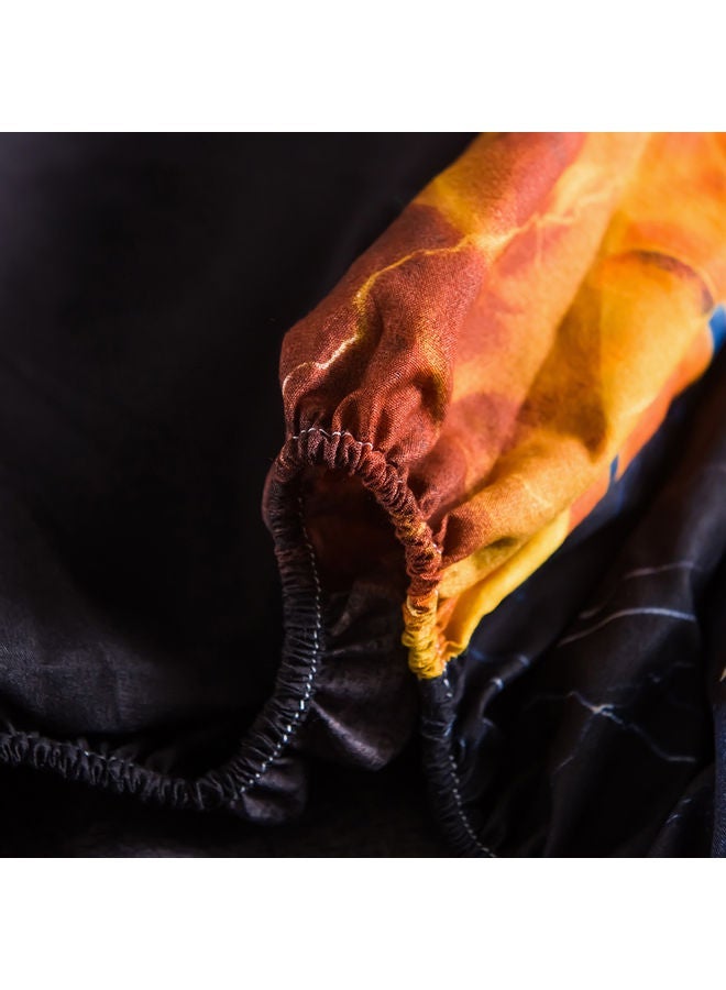 NIBEMINENT 4-Piece 3D Printed Fitted and Bed Sheet with Pillowcase polyester Multicolour 45.00 x 8.00 35.00cm - Image 4