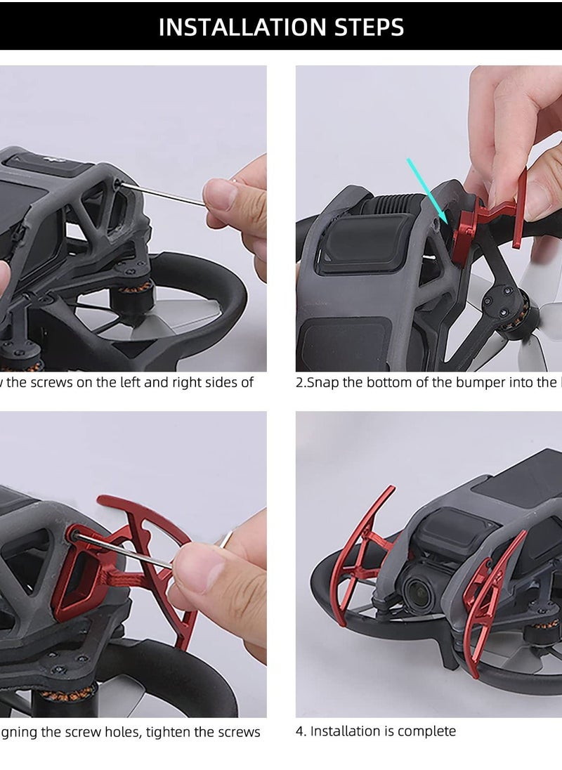 Generic - Gimbal Bumper for DJI Avata,PTZ Protect Bar Aluminum Alloy Anti-Collision Camera Guard FPV Drone Accessories, Red - Image 1