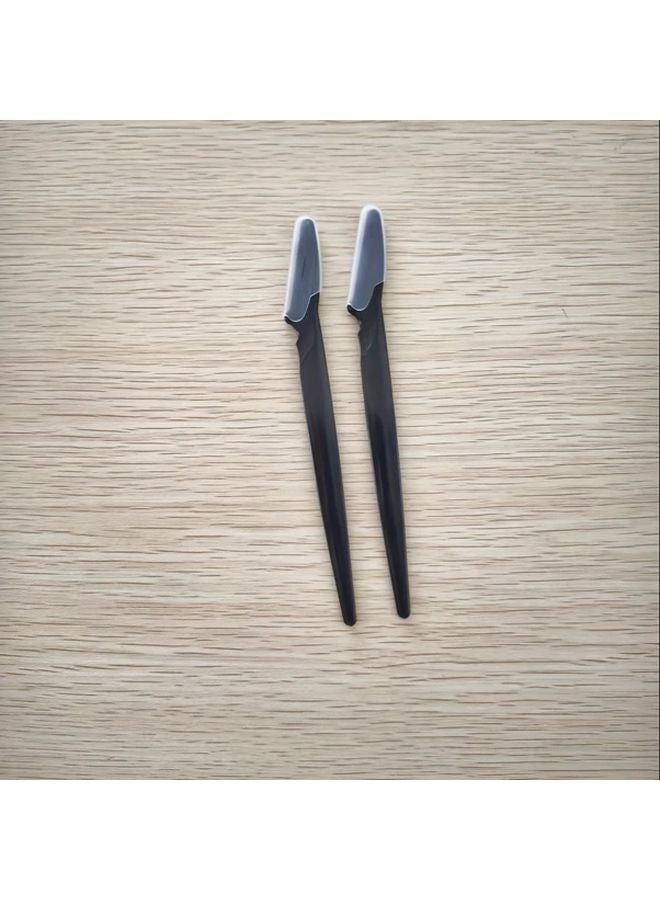 6pcs Black Safety Eyebrow Razors With Protective Covers For Women Men - Image 5