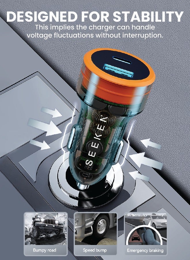 SEEKEN PD+QC CAR CHARGER | Over Voltage Protection | Over Current Protection | Premium Design | High-Quality. - Image 4