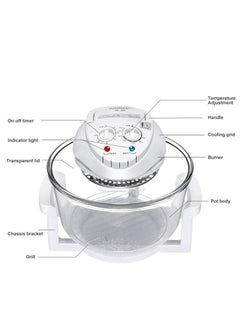 Generic 17.0L Air Fryer Oven, 360 Heating, Adjustable Time and Temperature, Less Fat and Oil, User Friendly Design, Vertical Heating Grease Removal Infrared Convection Electric Oven Cooker  - Image 3