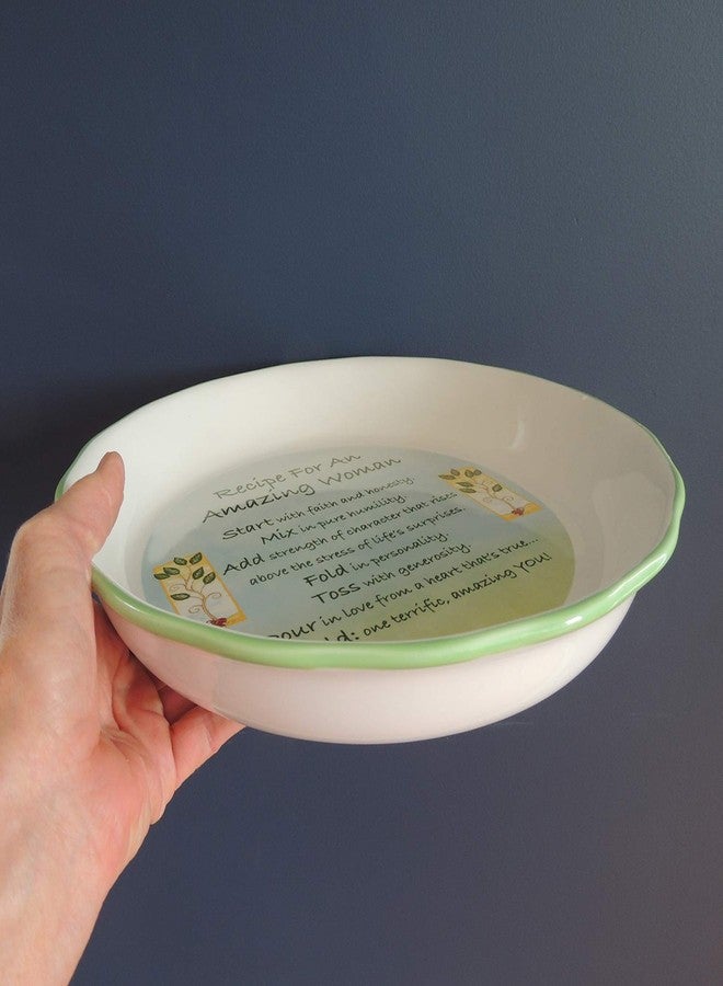 Abbey + CA Gift Abbey Gift Abbey & CA Gift Amazing Woman Pie Plate, 10.5", Green - Image 4