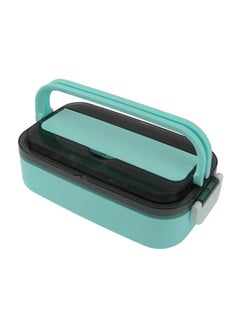 Thoraya 304 Stainless Steel Bento Box Adult Lunch Box Single Layer Microwave Safe Portable Split Bento Box for Students Office Workers Mint Green  - Image 5