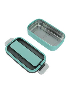 Thoraya 304 Stainless Steel Bento Box Adult Lunch Box Single Layer Microwave Safe Portable Split Bento Box for Students Office Workers Mint Green  - Image 2