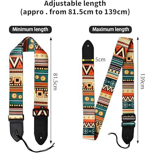 Qivorimith Guitar Strap,Acoustic Electric Guitar With 6 PCS Picks Guitar Accessories,Available for All Guitars - Image 4