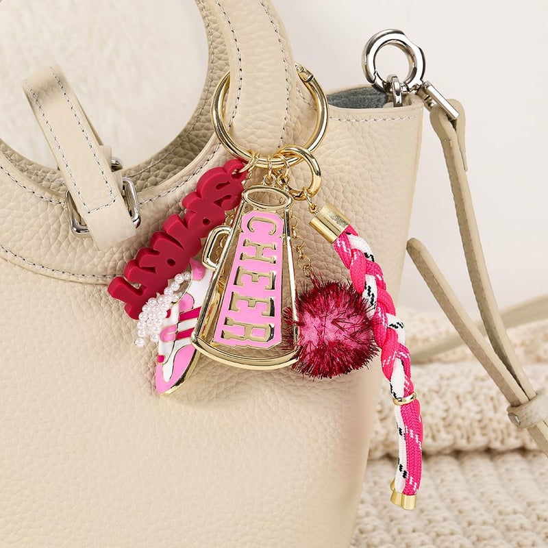 Madison Tyler Cute Sport Cheer Keychains for Women | Bag Charms for Handbags | Gold Plated Purse Charms for Handbags Decor Backpack Bag Trendy - Image 3