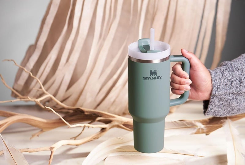 STANLEY Quencher H2.0 Tumbler with Handle and Straw 40 oz | Flowstate 3-Position Lid | Cup Holder Compatible for Travel | Insulated Stainless Steel Cup | BPA-Free | Shale - Image 3