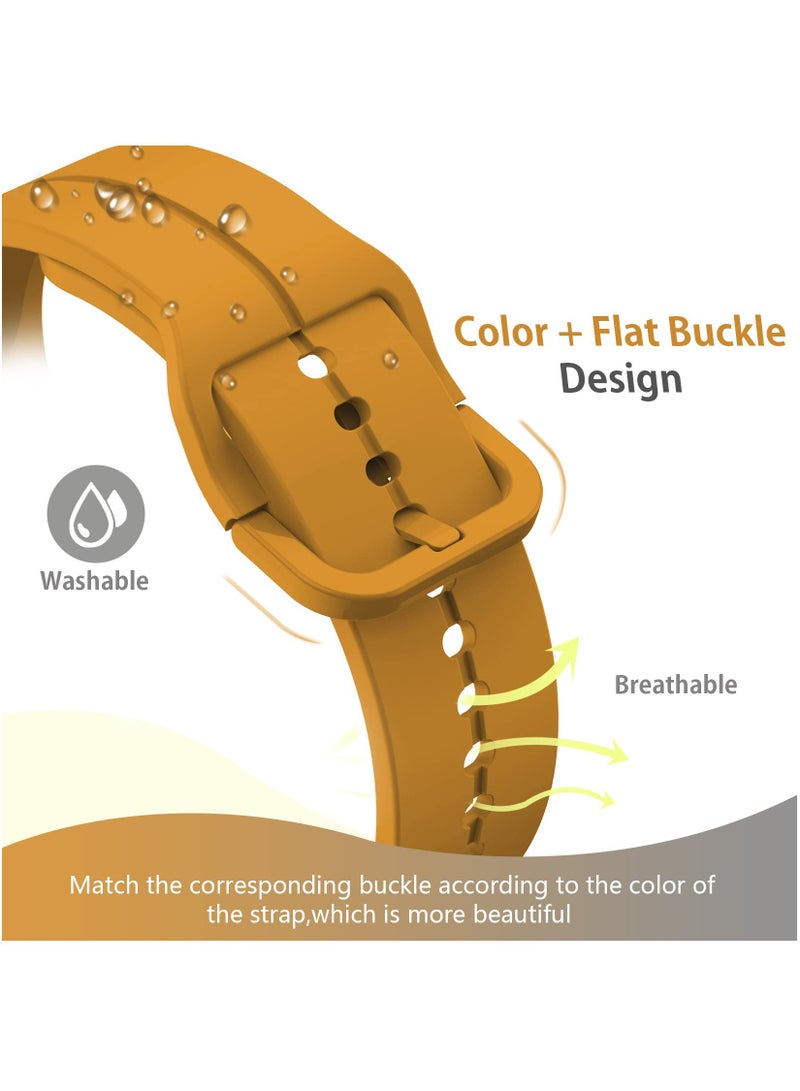 KASTWAVE Band Compatible with Samsung Galaxy Watch 5/ Galaxy Watch 5 Pro 45mm/ Galaxy Watch 4 40mm 44mm/ Galaxy Watch 4 Classic 42mm 46mm, No Gap Silicone Replacement Strap with Colorful Buckle(5 Pack) - Image 3