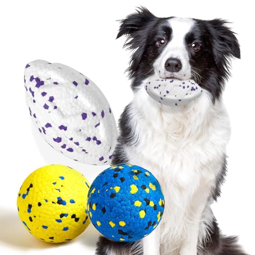 Kimee Dog Balls Upgraded Dog Tennis Balls for Aggressive Chewers 53 Indestructible Tennis Ball More BiteProof Chew Toys LongLasting Teething Ball for Puppies Small Medium Large Dogs - Image 1
