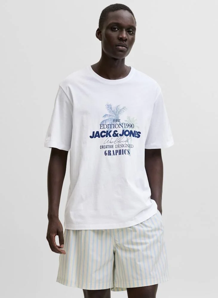 JACK & JONES Printed Crew Neck Regular fit t-shirt