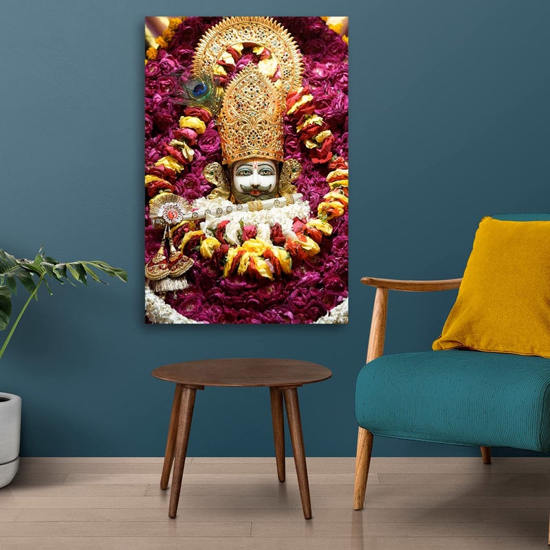 The Seven Colours Khatu Shyam JI Photo Frame for Wall Decoration Living Room Khatu Shyam ji Temple Photo Frame Khatu Shyam ji24 by 12 Inches - Image 4