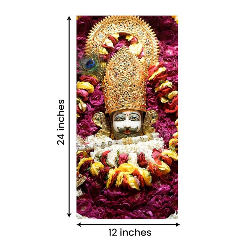 The Seven Colours Khatu Shyam JI Photo Frame for Wall Decoration Living Room Khatu Shyam ji Temple Photo Frame Khatu Shyam ji24 by 12 Inches - Image 5