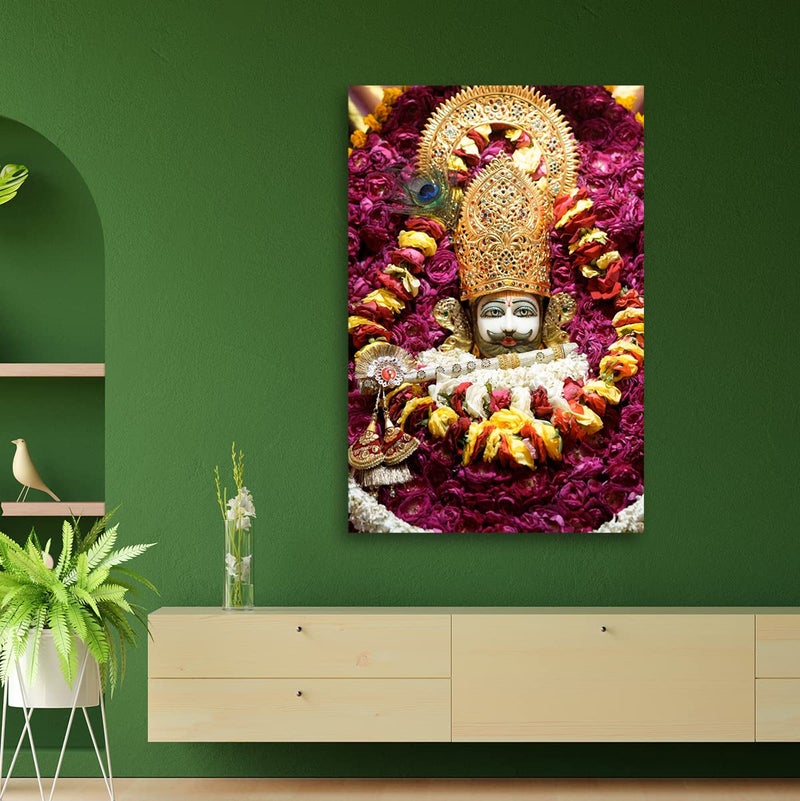 The Seven Colours Khatu Shyam JI Photo Frame for Wall Decoration Living Room Khatu Shyam ji Temple Photo Frame Khatu Shyam ji24 by 12 Inches - Image 3