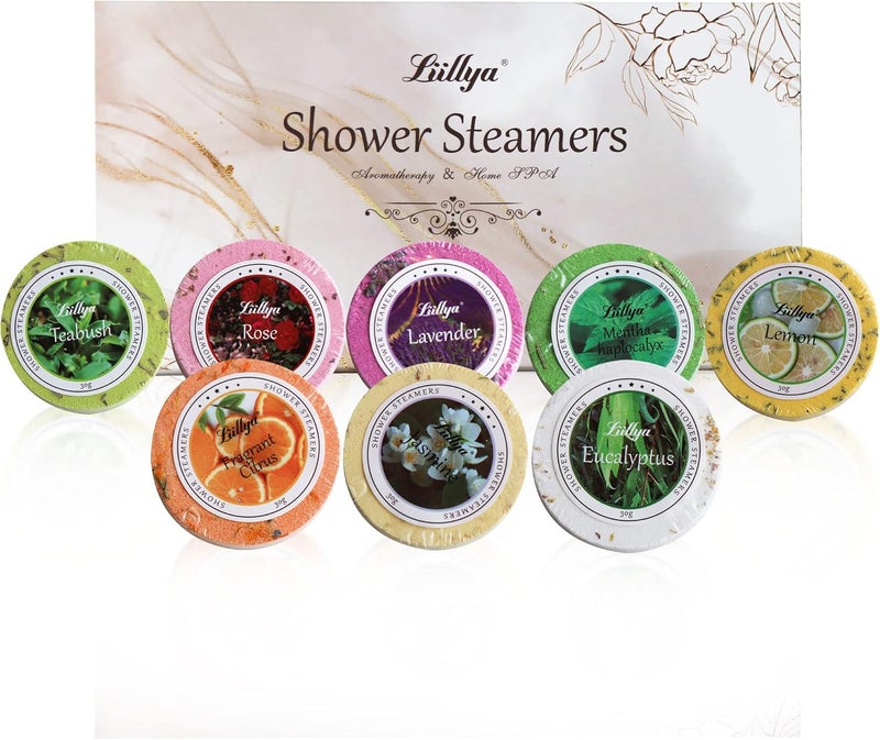 Liillya Shower Steamers Aromatherapy - 8 Pack Aromatherapy Shower Steamers Bath Bombs for Showers Relaxation Home SPA and Self Care Shower Tablets Vapor Bath for Men,Women,Mother's Day,Birthday Gifts - Image 1