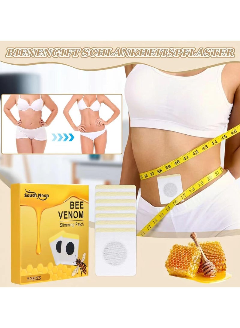 SOUTH MOON لصقات سم النحل للتنحيف 7 قطع، لصقات تصريف اللمف والتنحيف بسم النحل، لصقة للتنحيف، - Image 4