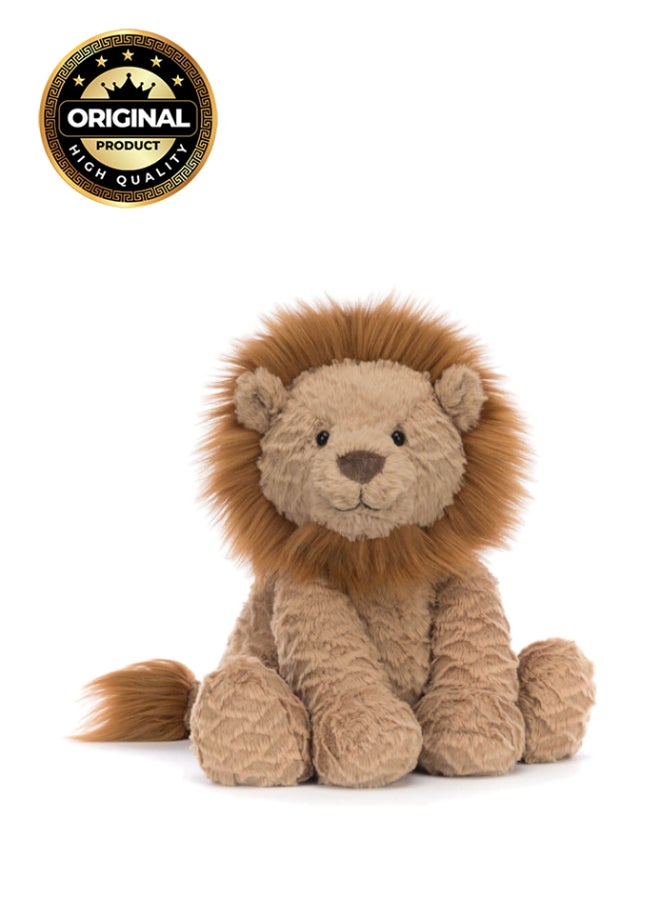 Jellycat دبدوب الأسد فادلودل – لعبة محشوة ناعمة بأرجل كوردية، هدية عيد الحب لطيفة للأطفال والبالغين، مجموعة جليكات، 23 سم - Image 1