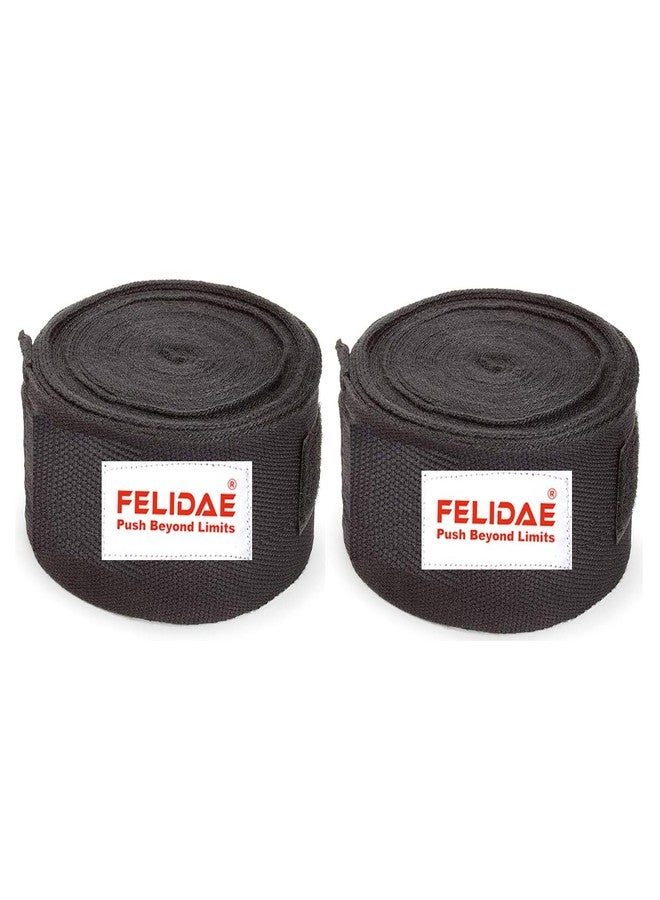 FELIDAE PRO Boxing Wrap for Men Hand Wrap for Boxing Punching Hand Wraps Wrist Supporter for Gym Boxing Bandage for MMA and Martial Arts (110 inch) (Black) - Image 4