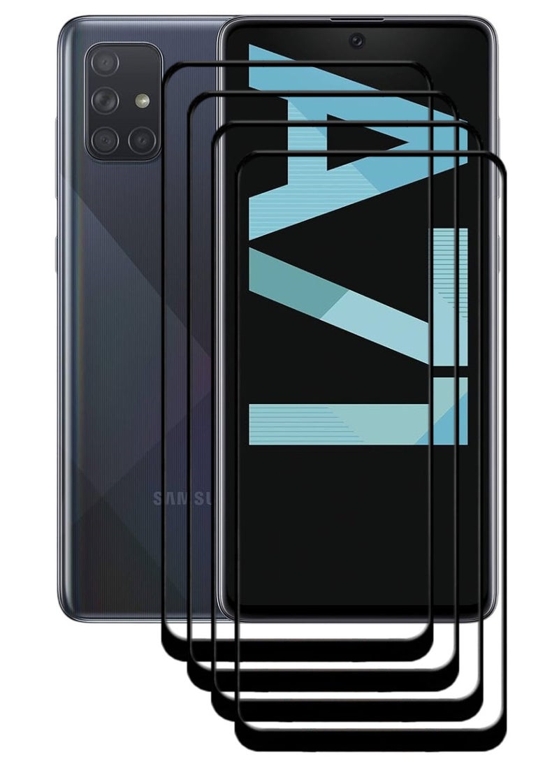 ACLIX 4 Pieces Antistatic ESD Dustproof Premium Quality High Definition Tempered Glass Screen Protector Designed For Samsung Galaxy A71 - Image 1