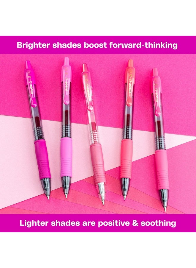 PILOT Pilot, G2 Premium Gel Roller Pens, G2 Boost Pink Pack, The Colors of Optimism, 8 Pack Pouch, Fine Point 0.7 mm, Assorted  - Image 5