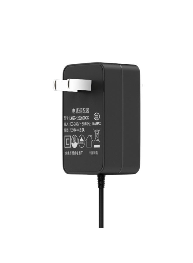 Medium Gauge Adapter 12V2A Power CCC Certification Small Household Appliances Beauty Instrument Monitoring Special 12v2a Adapter-Color:White-Specifications:12v2a Us Power Adapter  - Image 5