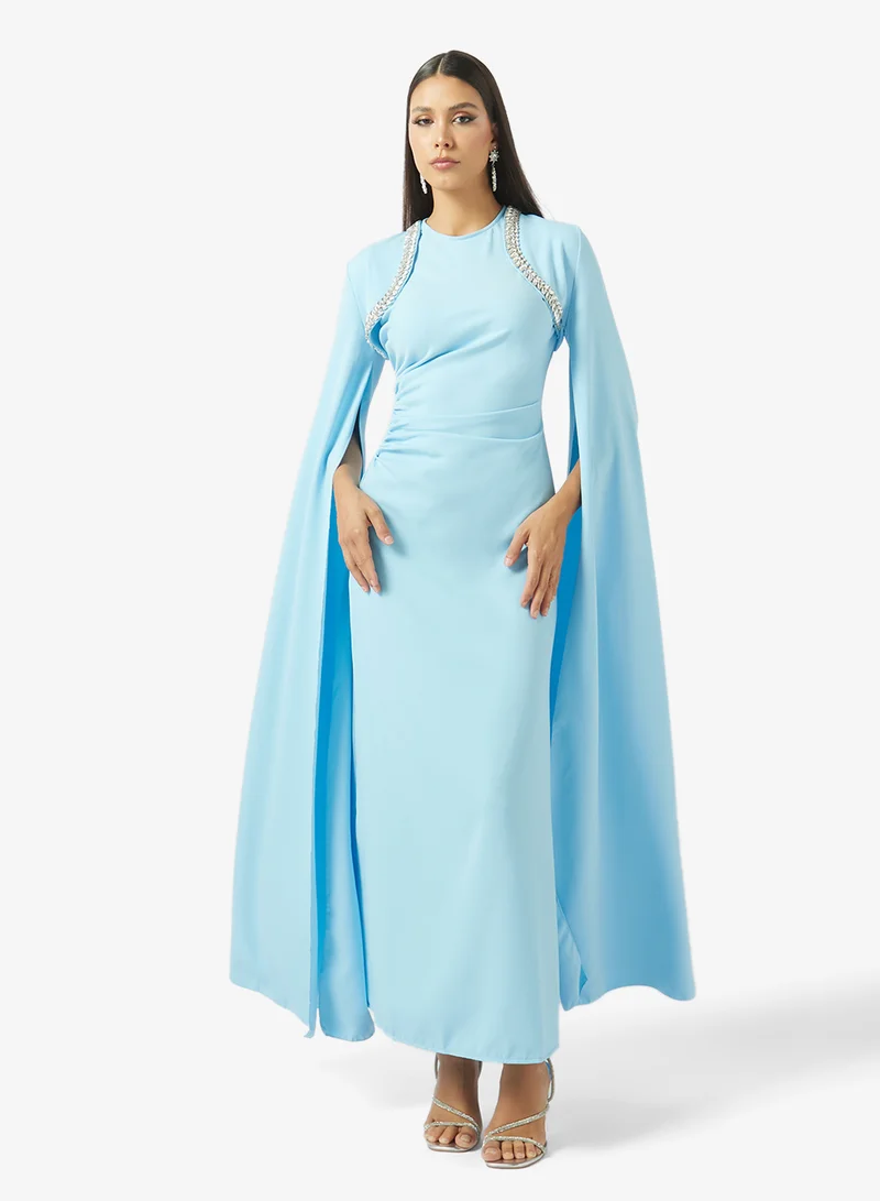 خزانة Cape Embellished Detail Dress