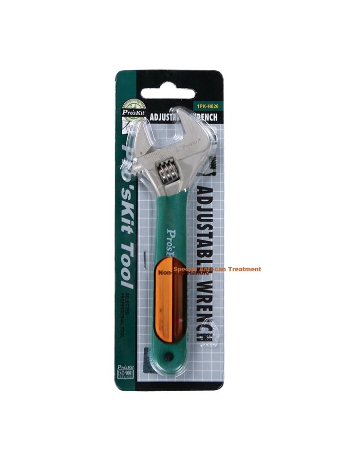 Pro'skit 1pk-h026 6-inch Titanium Coated Anti-slip Adjustable Wrench With Plastic Dipped Handle - Image 5