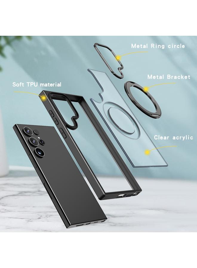 S-TOP Case For Samsung Galaxy S24 Ultra 5G Wing Series MagSafe Magnetic Ring Holder Phone Case - Image 5