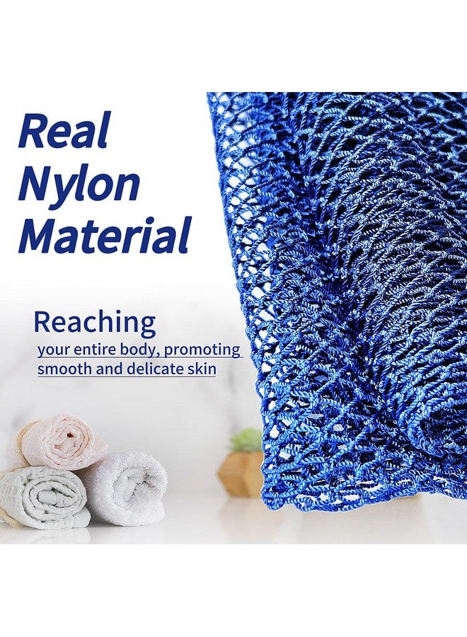 SPMKTBOZAI African Net Sponge Authentic, African Exfoliating Sponge Real African Net Black Owned, African Bath Sponge Back Scrubber, Body Exfoliator Shower Bath Accessories (Blue) - Image 3