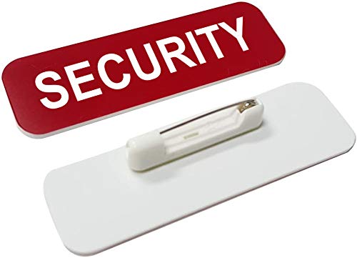 All Quality Badges Security 1 x 3" Name Tag, Red (3 Pack) - Image 2