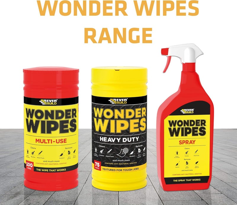SIKA Everbuild Wonder Wipes Multi-Use Cleaning Wipes, 100 Wipes - Image 5