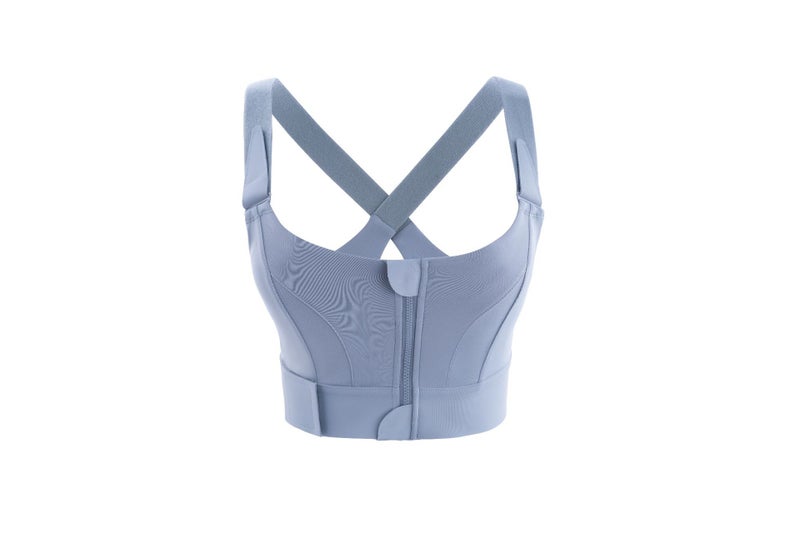 Velcro Adjustable Sports Bra Front Zipper High Strength Shockproof Women'S Large Size Fitness Breathable Underwear - Image 1