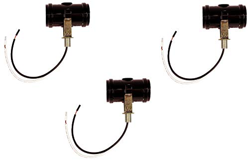 Creative Hobbies 3 Pack Double Bulb Socket 2Light Twin Cluster Socket Incandescent Lampholder Medium Base E26 Phenolic Double Light Socket with 18 IP Bracket Wire Leads