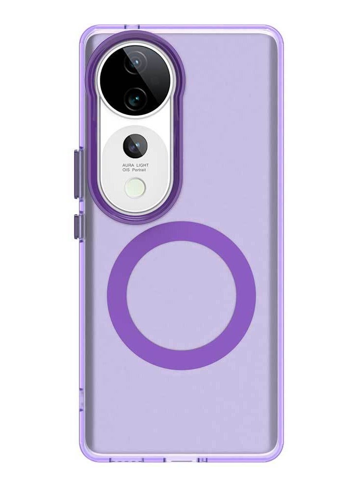 general Magnetic Case for Vivo V40 Pro Case, compatible with Vivo V40 Pro 5G V2347 / V40 5G V2348 Slim Matte Back Soft Bumper Shockproof Protective Phone Cover - Image 1