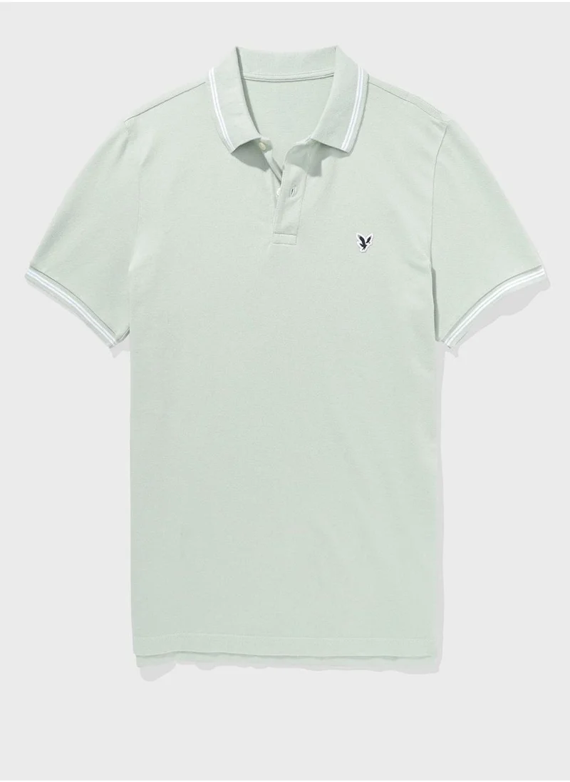 American Eagle Slim Fit Embroidered Logo Polo T-shirt