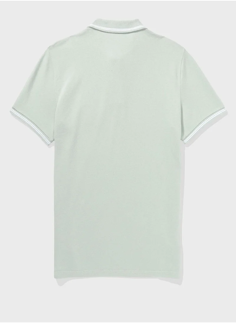 American Eagle Slim Fit Embroidered Logo Polo T-shirt