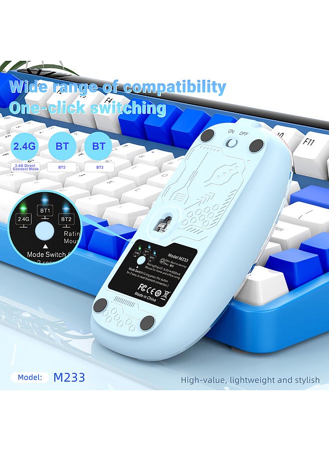 Generic - Transparent Mouse Rechargeable Wireless Mouse High-end PixArt 3065 IC Design 1600DPI Adjustable Silent Switch Type-C One-Key Desktop for Office and Gaming Single/3 Model BT Computer Mice - Image 1