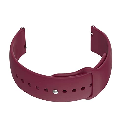 EDNITA 19mm Smart Watch Band Strap with Metal Button Compatible with Noise Colorfit Pro 2/Oxy/Pulse/Beat/Boat Storm Smart Watches & Watches with 19mm Lugs - Wine - Pack of 1 - Image 3