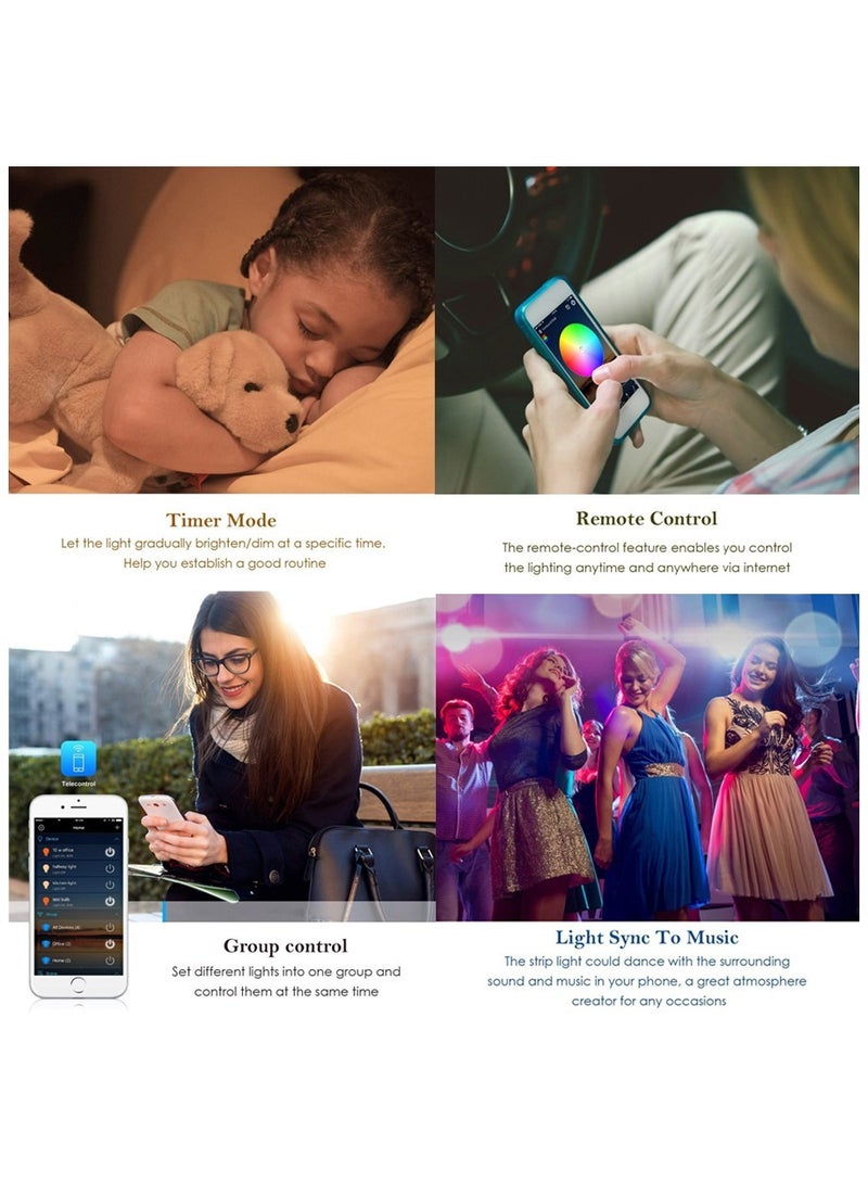 شريط إضاءة LED مرن RGB USB شريط مصباح 2835 ديود USB كابل بلوتوث تحكم تيار مستمر 5 فولت شاشة مكتبية إضاءة خلفية للتلفاز (10 أمتار) - Image 3