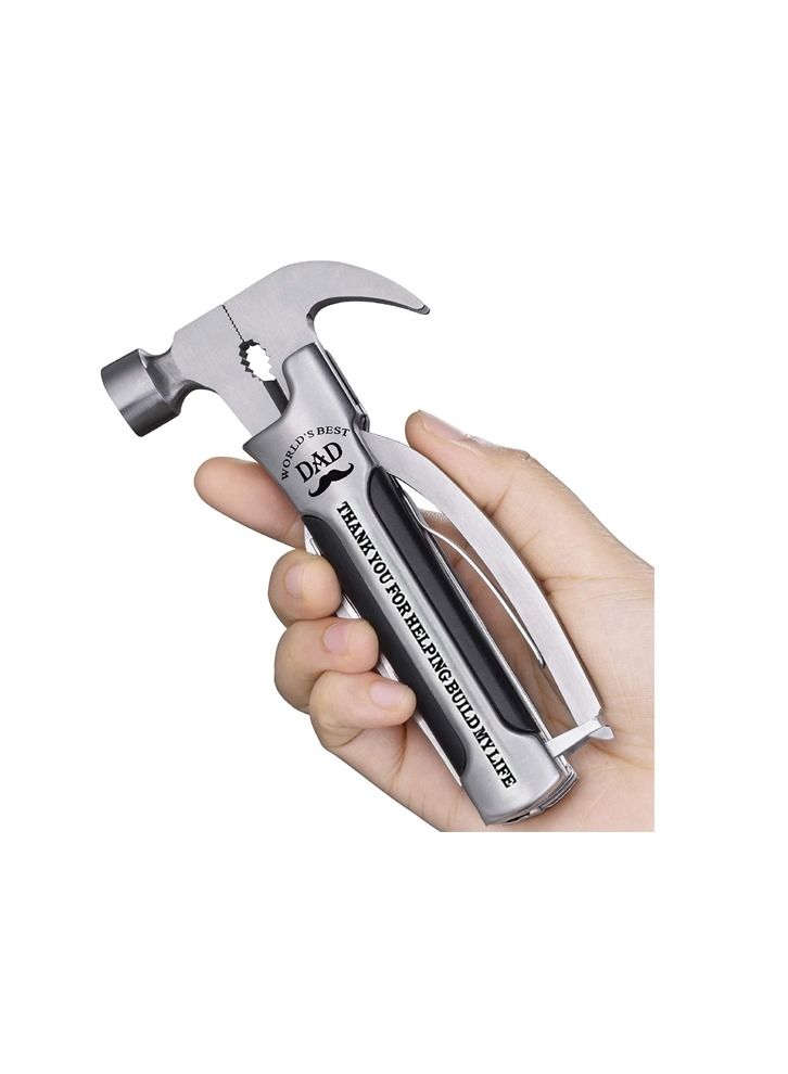 VEITORLD All in One Survival Tools Small Hammer Multitool, Gifts for Dad from Kids Unique Birthday Gift Ideas for Dad Men Him from Daughter Son, Cool Gadgets Stocking Stuffers for Men - Image 2