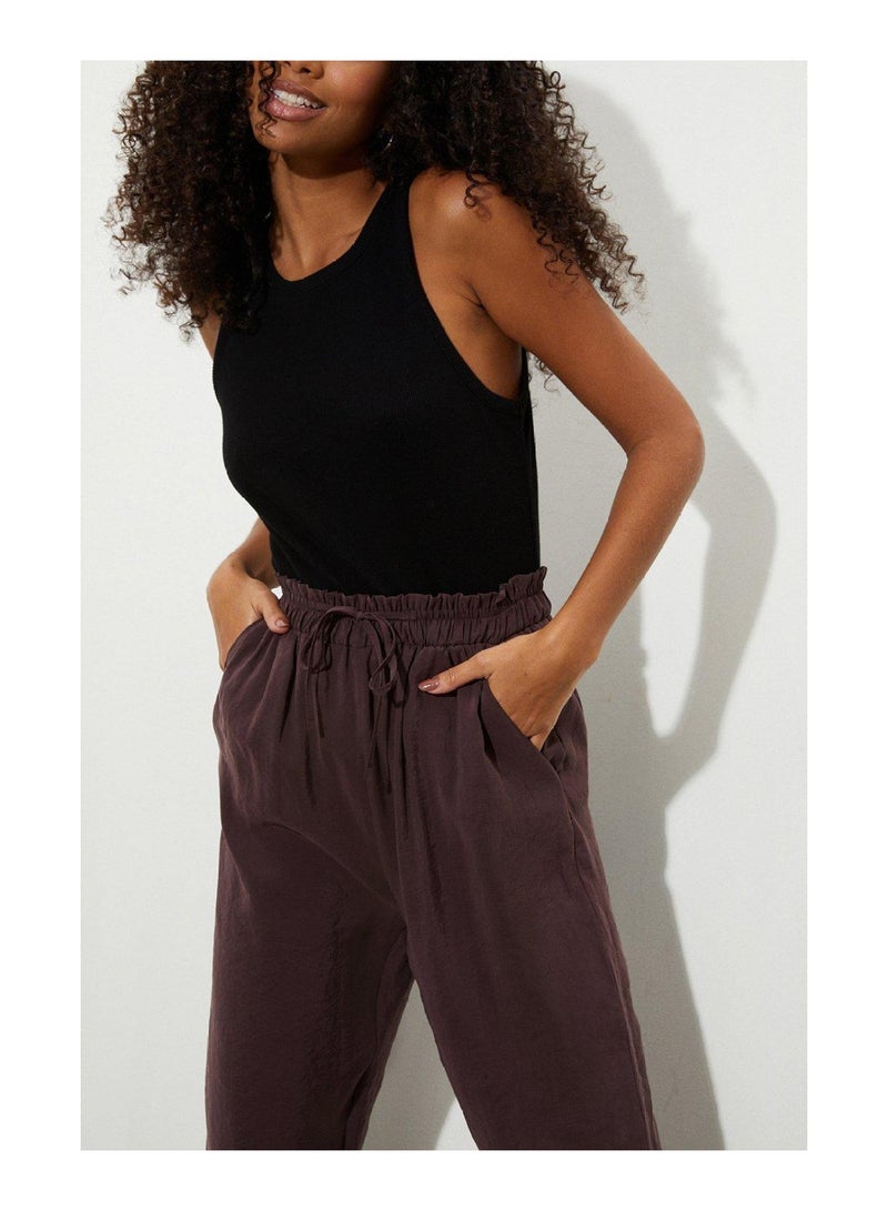 Chocolate Silky Cupro Jogger
