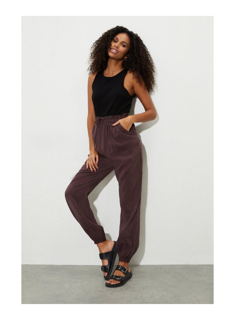 Chocolate Silky Cupro Jogger