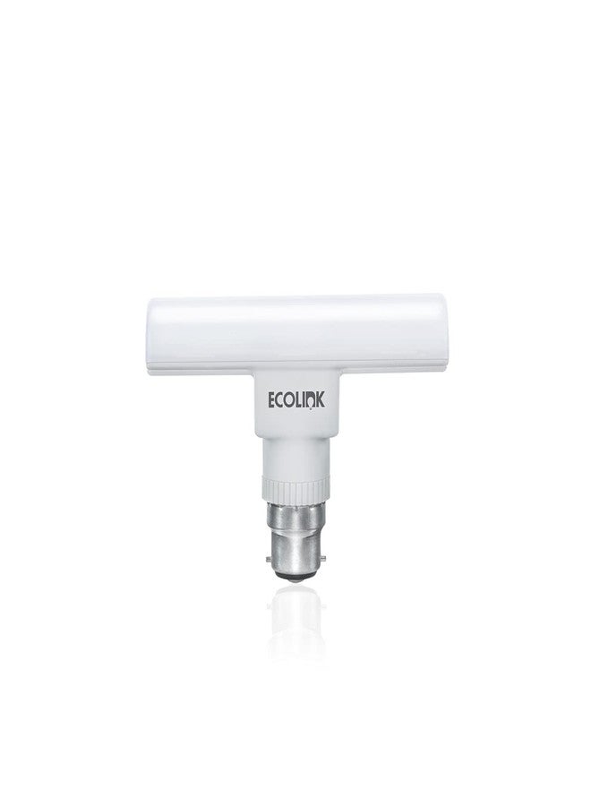 إيكو لينك مصباح EcoLink ذو قاعدة B22 مرنة وقابلة للدوران على شكل حرف T بقوة 7 وات (أبيض بارد، عبوة من 4 قطع) - Image 3