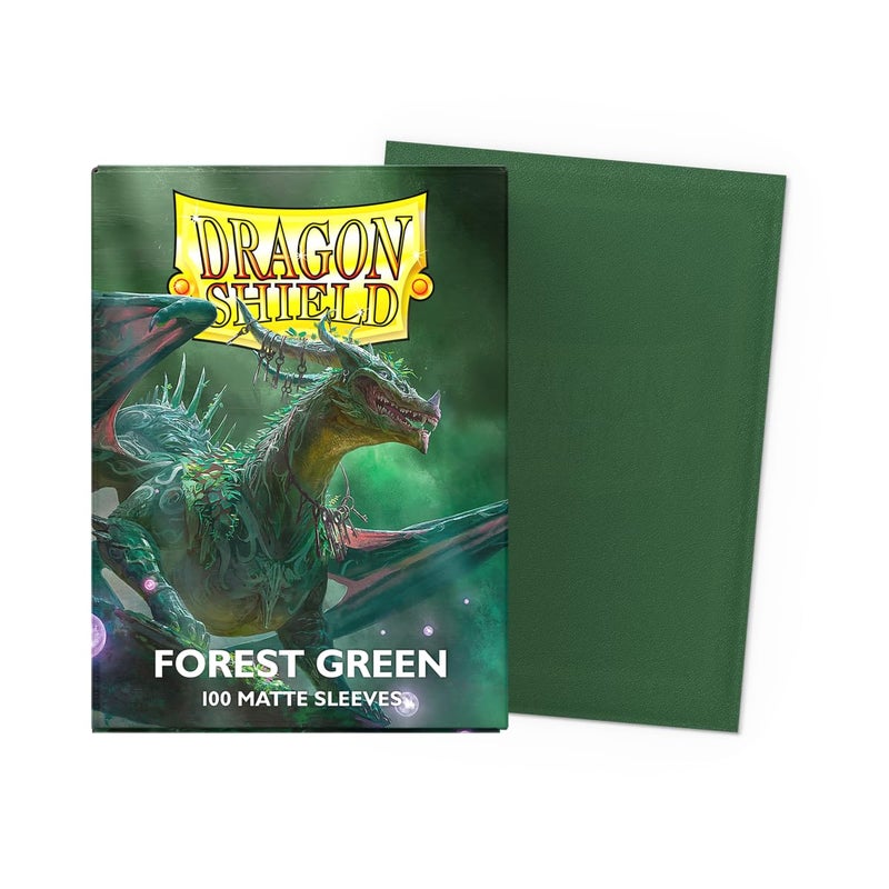 دراجون شيلد Dragon Shield | Standard Size Card Matte Sleeves | 100 CT - Smooth & Tough Premium TCG Sleeves | Compatible with Pokemon, Flesh & Blood, One Piece & Magic the Gathering | Forest Green - Image 2