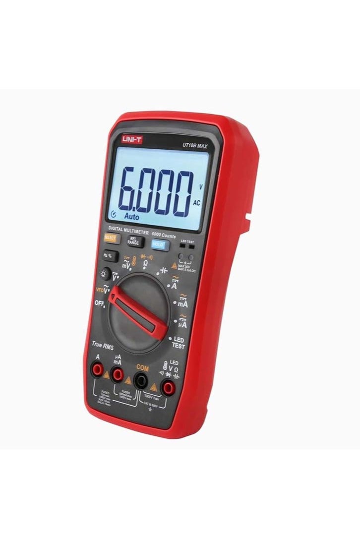 UniT UNI-T UT18B Max Digital Multimeter VFD AC DC Ammeter Voltmeter Resistance Capacitance Frequency Electric Multi Meter (UT18B MAX) - Image 4