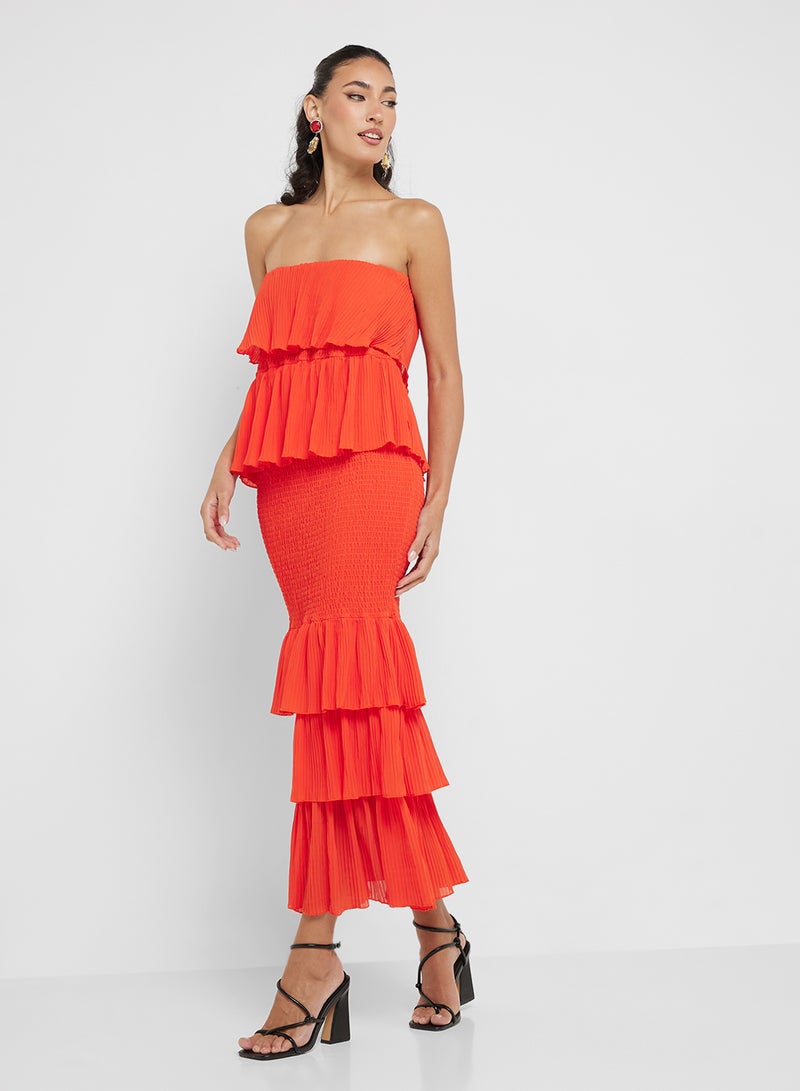 جينجر فستان بكشكشة متدرجة - Image 4