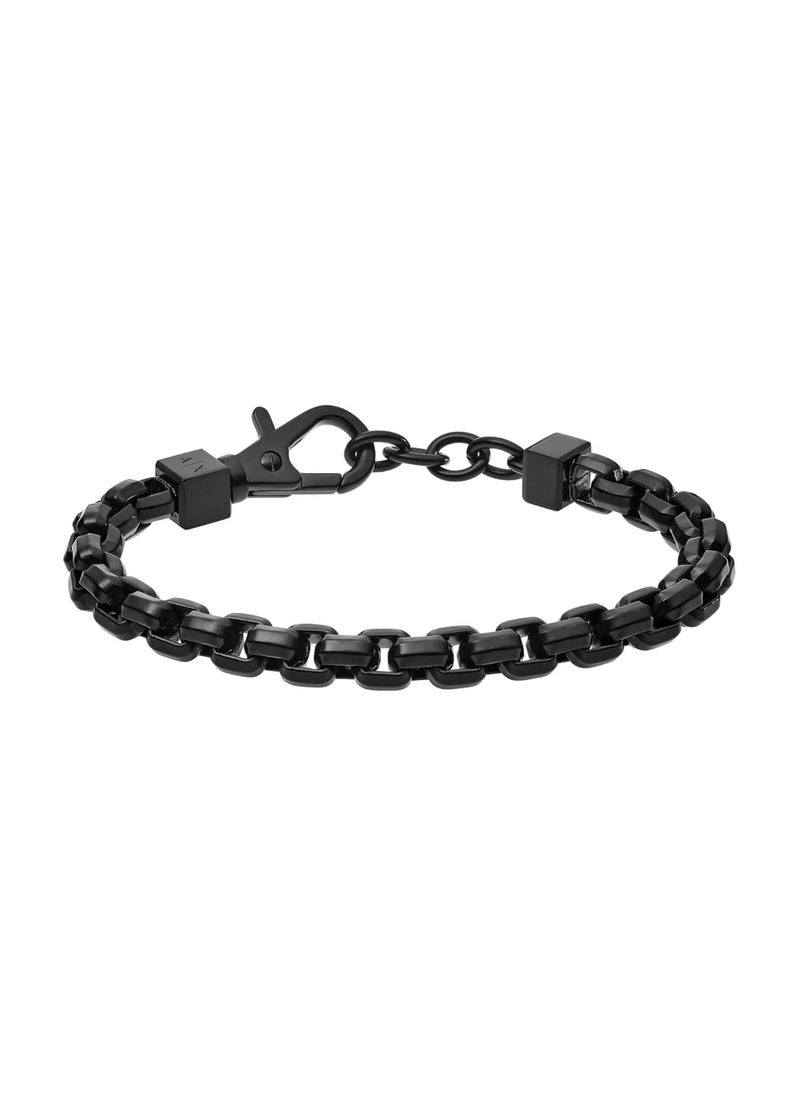 Armani Exchange - Men's Black Bracelet, AXG0047001 - Image 1