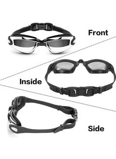 GROIC 5 Pieces Adjustable Swimming Goggles Sets Anti-Leak, Anti-Fog,with Swimming Cap,Nose Clip Ear Plugs,Waterproof Bag Case , Suitable for Adult Men ,Women ,Teenagers,Beginners, Professionals  - Image 5