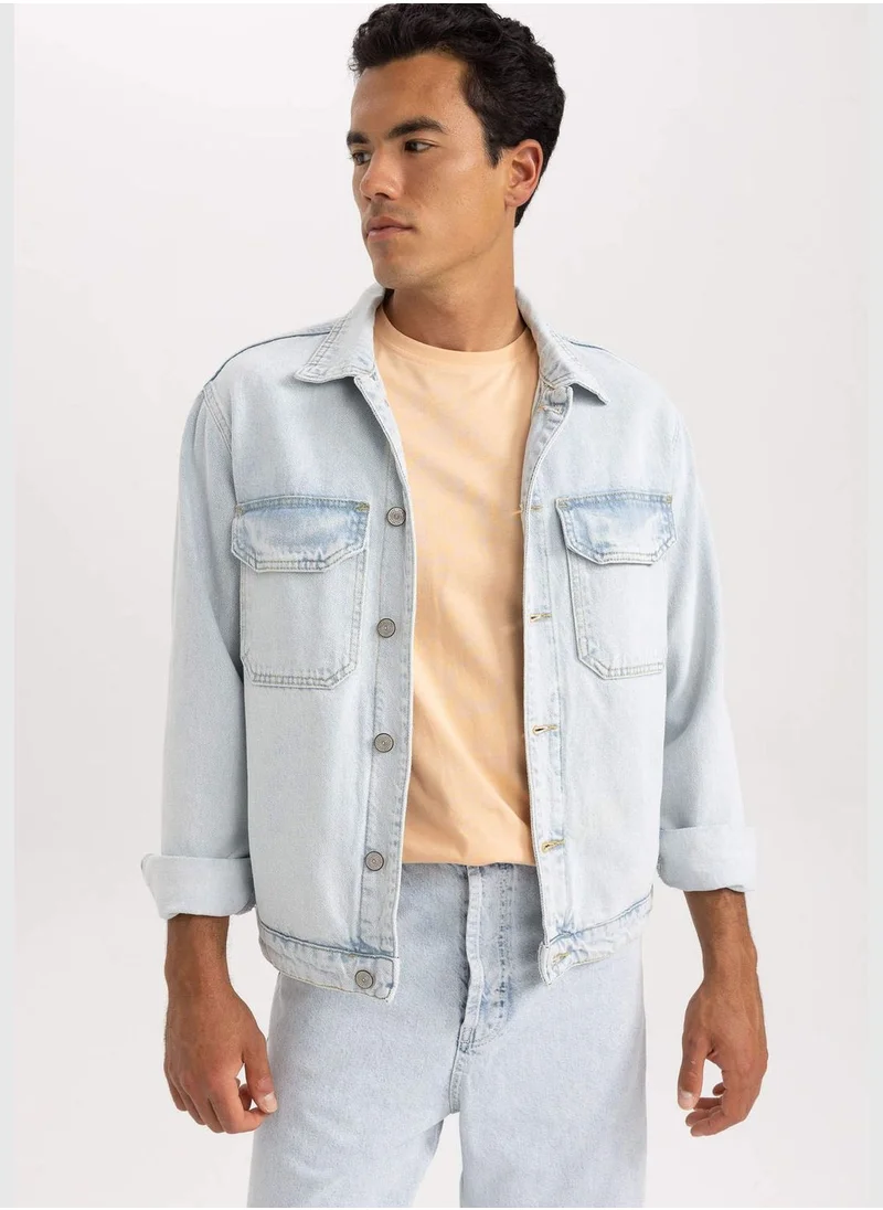 DeFacto Man Long Sleeve Denim Jacket