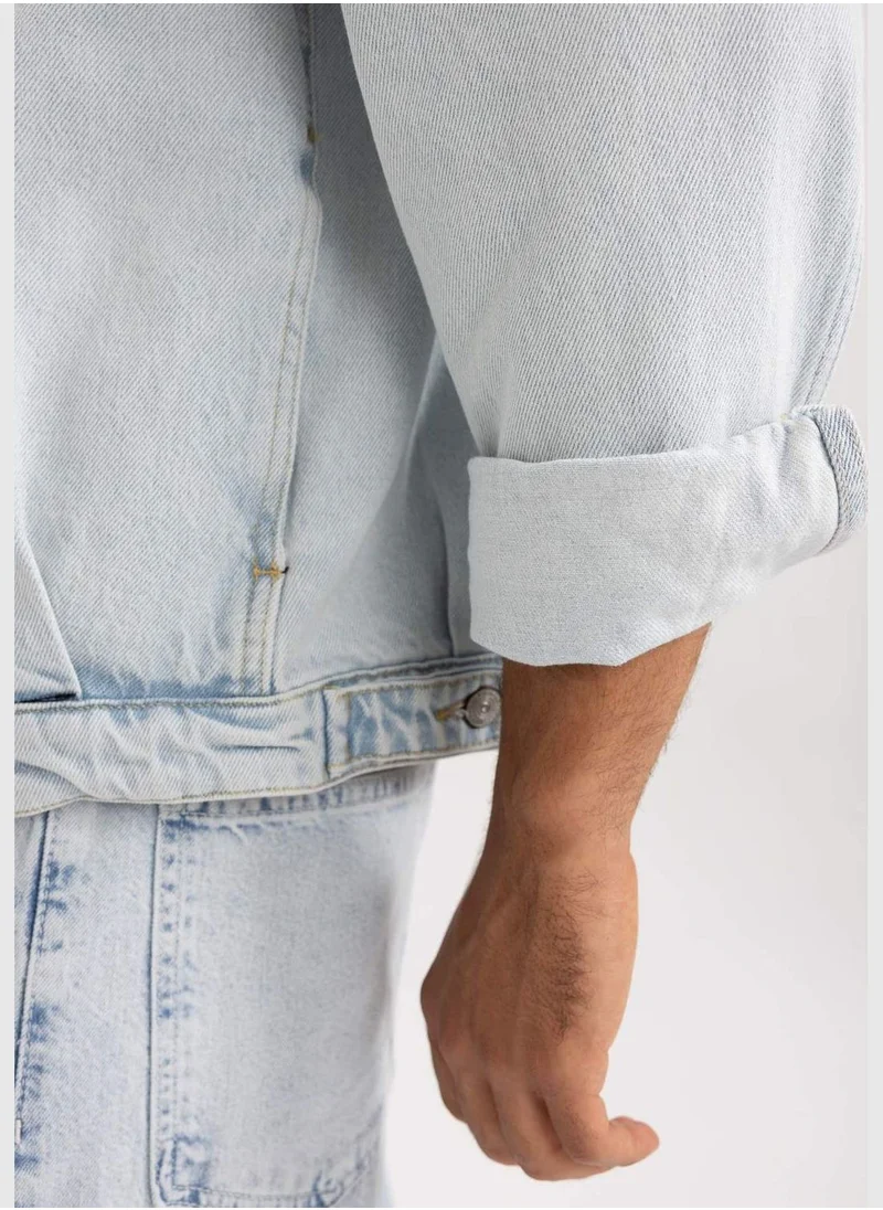 DeFacto Man Long Sleeve Denim Jacket